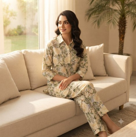 Women's Unstitched 2 Piece Soft Cotton Lawn Suit – Matching Shirt & Trouser | Sheikhani Clothing