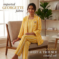 Premium 3-Piece Georgette Striped Co-Ord Set