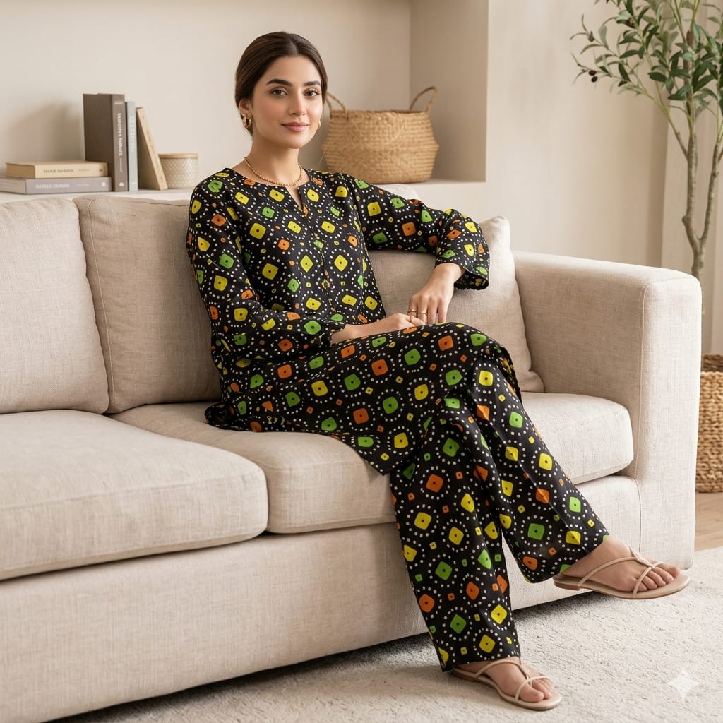 Women's Unstitched 2 Piece Soft Cotton Lawn Suit – Matching Shirt & Trouser | Sheikhani Clothing