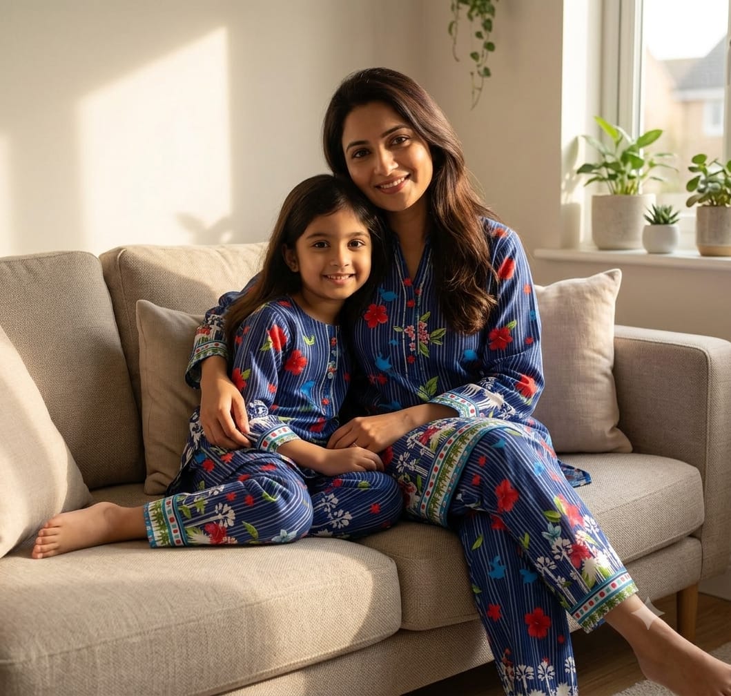 Women's Unstitched 2 Piece Soft Cotton Lawn Suit – Matching Shirt & Trouser | Sheikhani Clothing)
